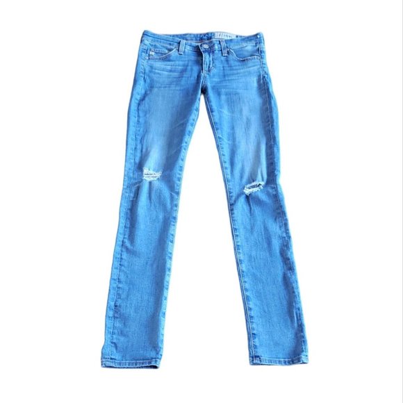 AG Denim Adriano Goldschmied The Stilt Cigarette Leg Stretch Women Jeans Sz 25R - Picture 1 of 15